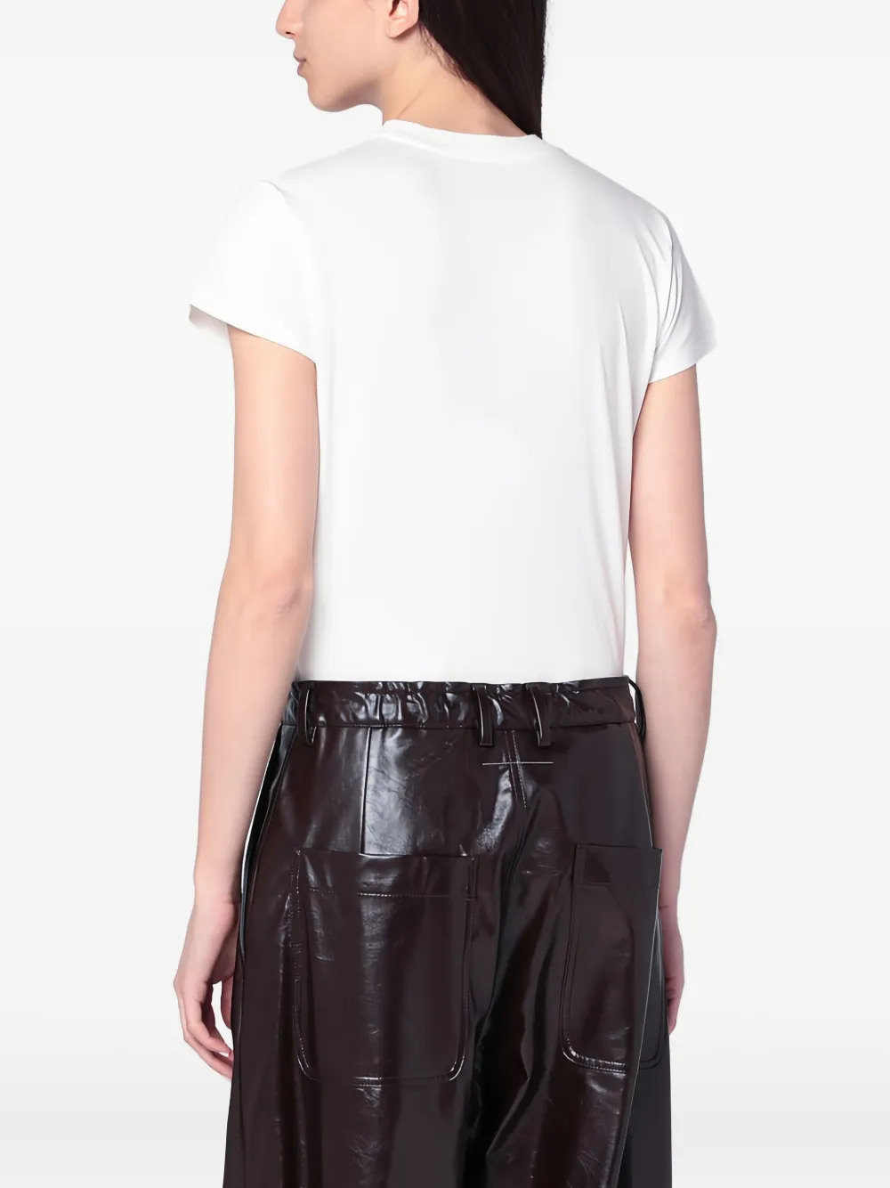 Mm6 Maison Margiela Numeric-label Cotton T-shirt In White