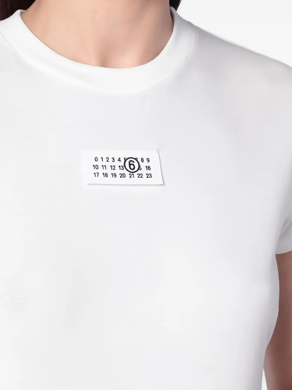 Mm6 Maison Margiela Numeric-label Cotton T-shirt In White