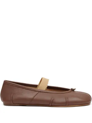 新品未使用 PRADA スエード フラットシューズ 36 23cm ブラウン Prada スエード フラットシューズ | ブラウン | FARFETCH JP