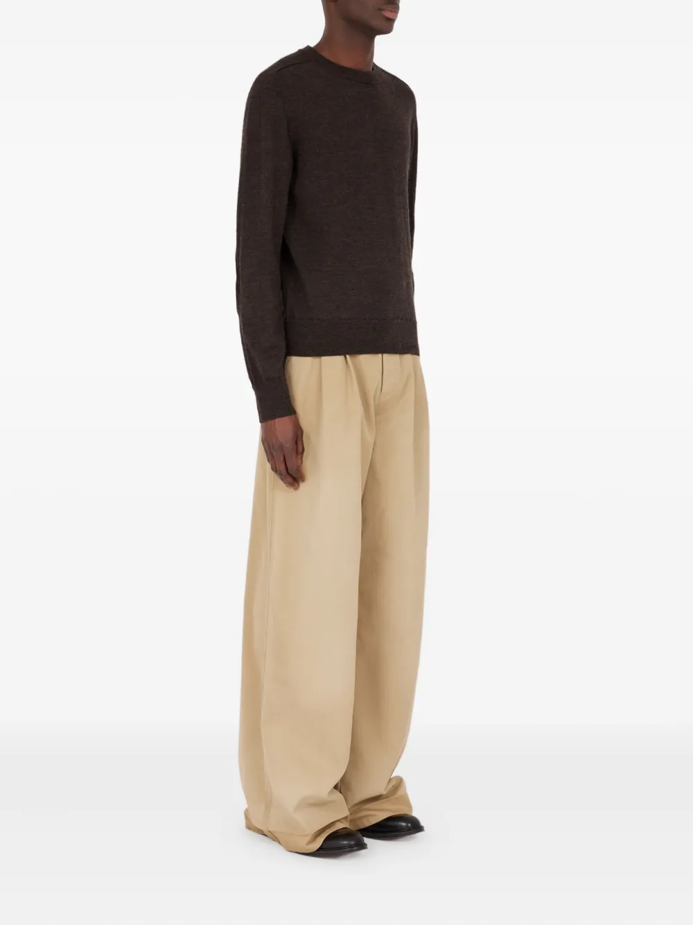 Maison Margiela Sweater met elleboogpatch Bruin