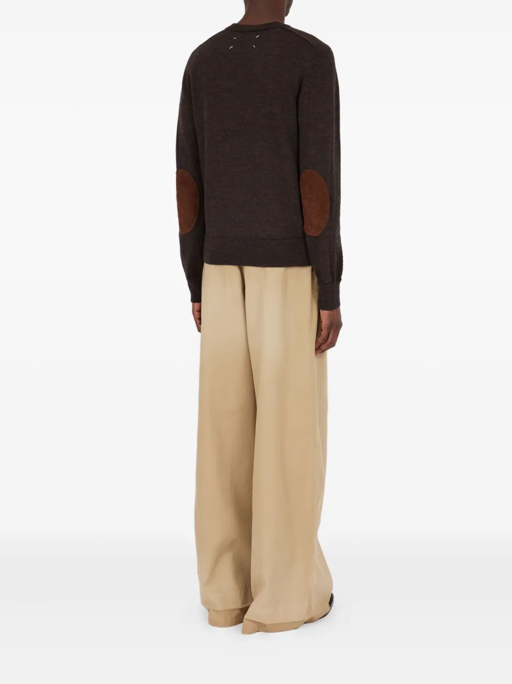 Maison Margiela Sweater met elleboogpatch Bruin