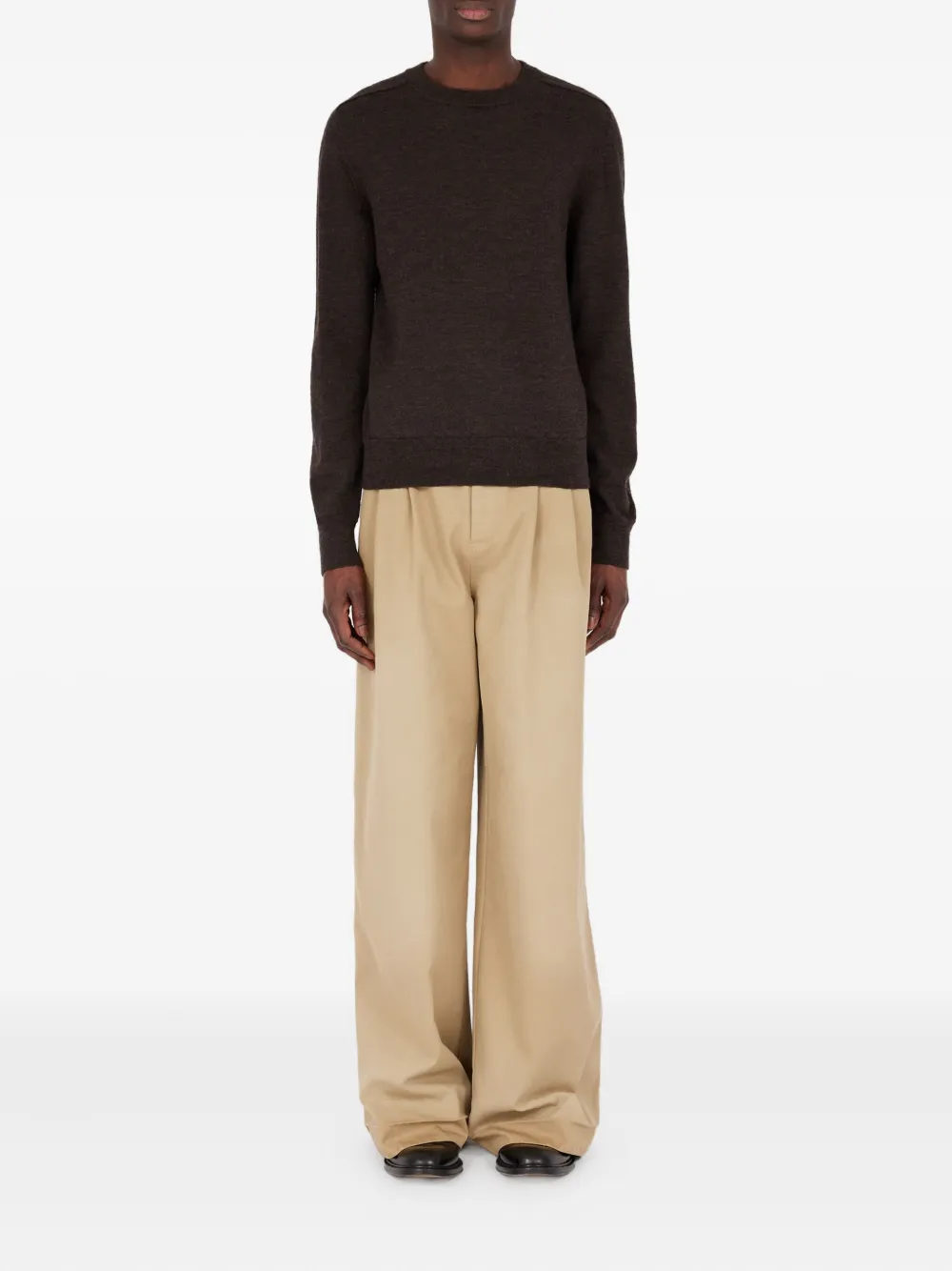 Maison Margiela Sweater met elleboogpatch Bruin