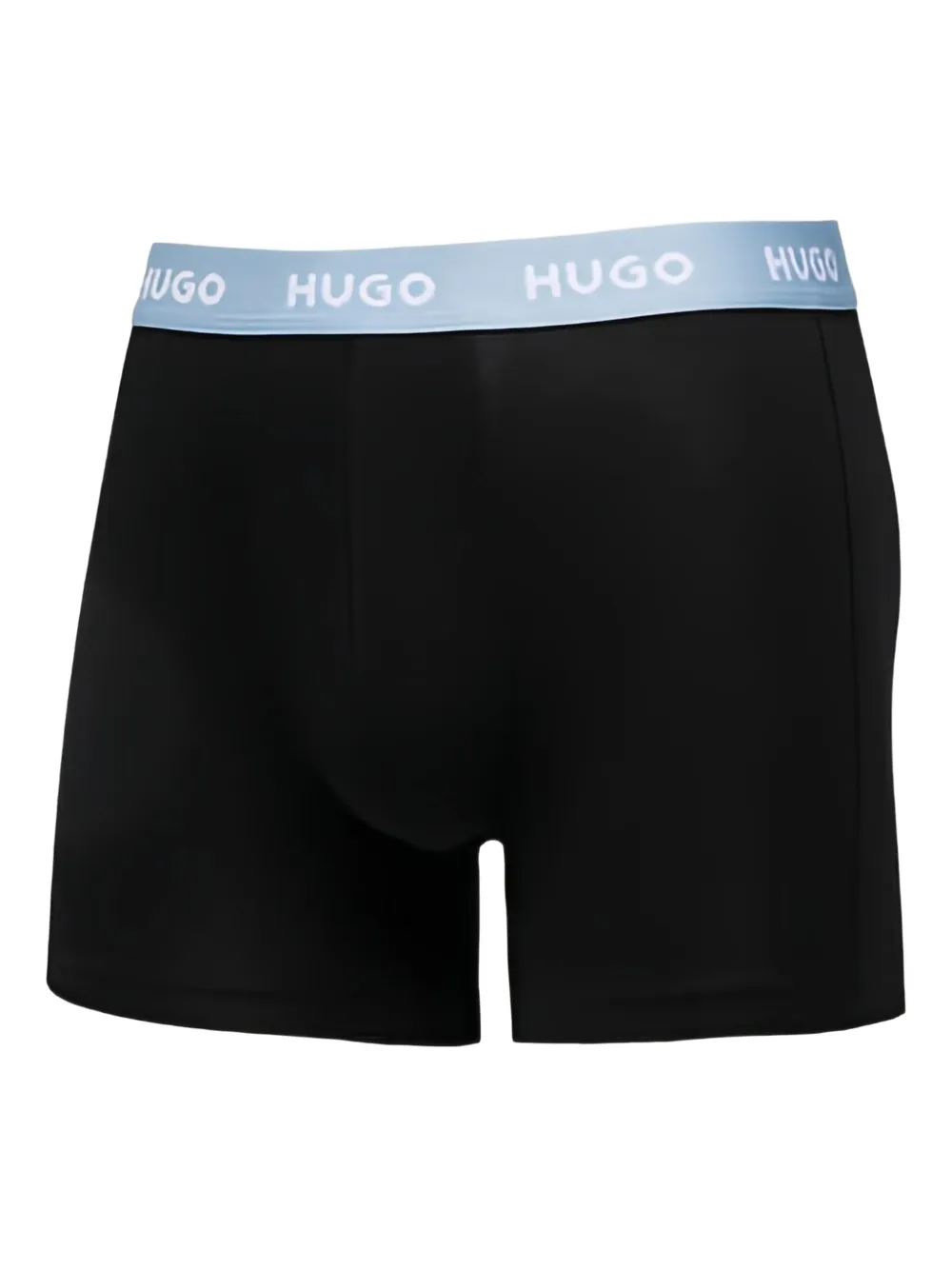 HUGO Drie boxershorts met logoband Zwart