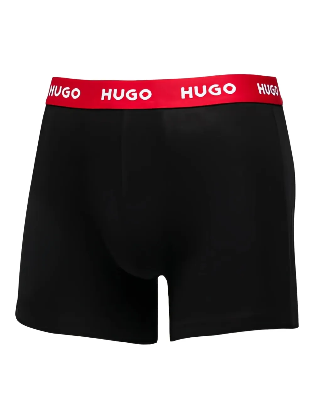 HUGO Drie boxershorts met logoband Zwart
