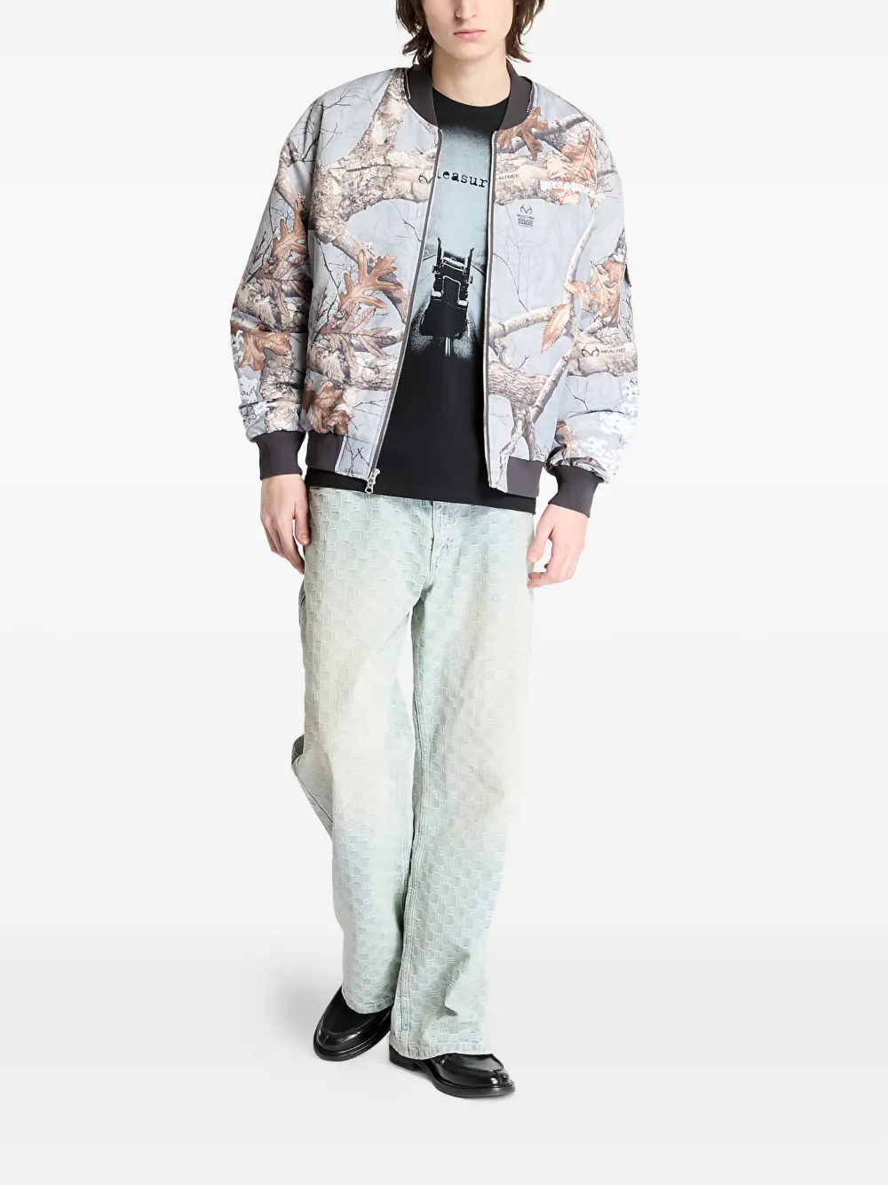 Pleasures Tree-print Bomber Jacket In Multi