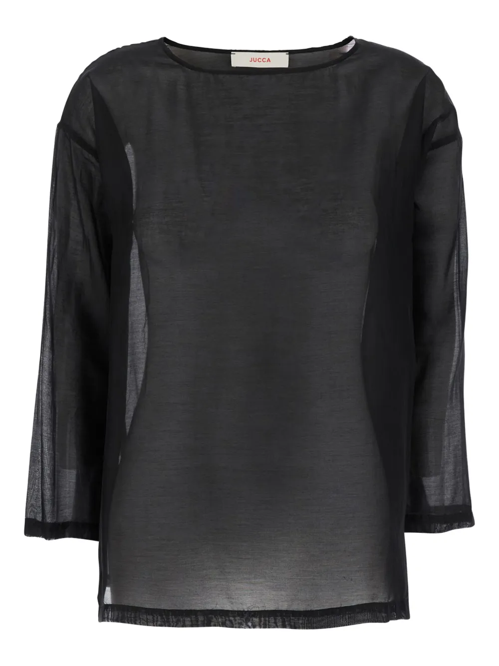 semi-sheer blouse