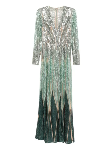 Elie Saab robe longue à fleurs appliquées