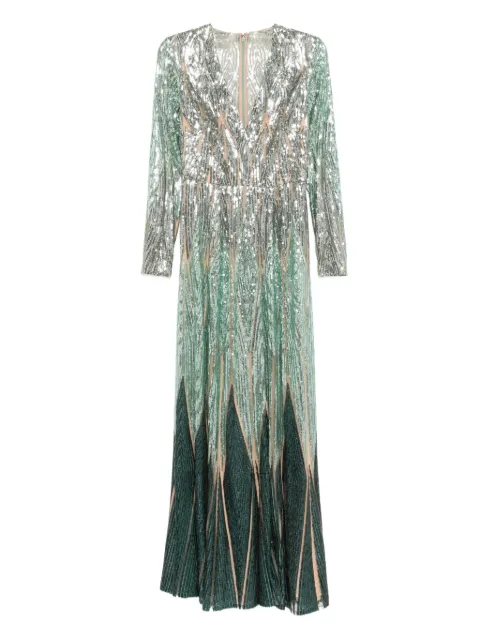 Elie Saab embroidered tulle long dress