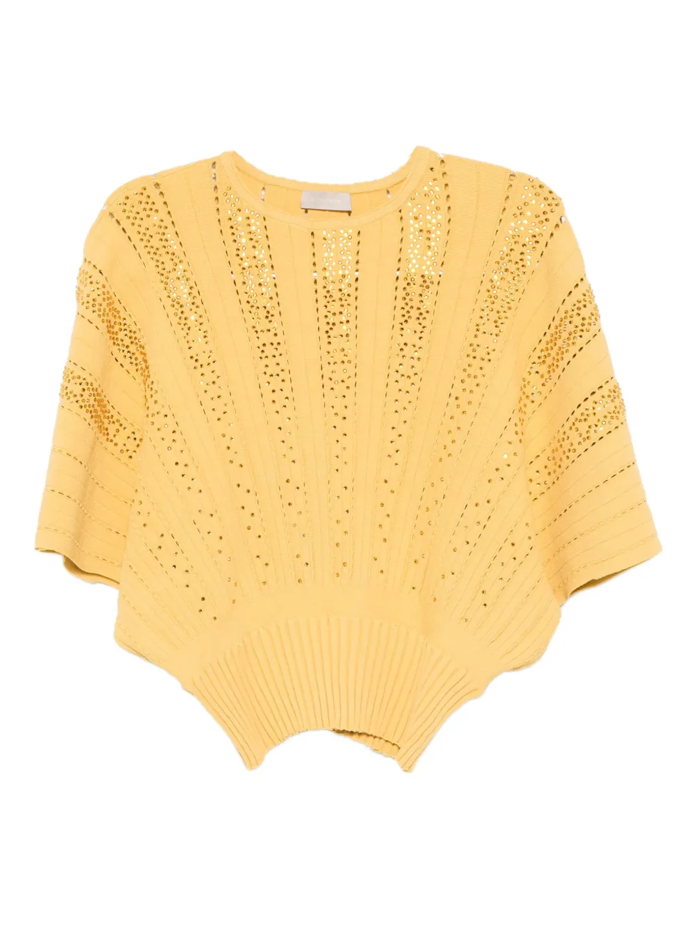 Elie Saab crystal-embellished top Geel