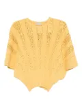 Elie Saab crystal-embellished top - Yellow
