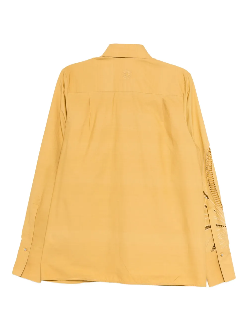 Elie Saab embroidered cotton shirt Geel
