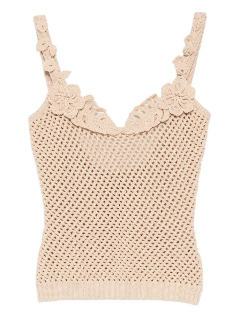 Elie Saab mesh-embellished top