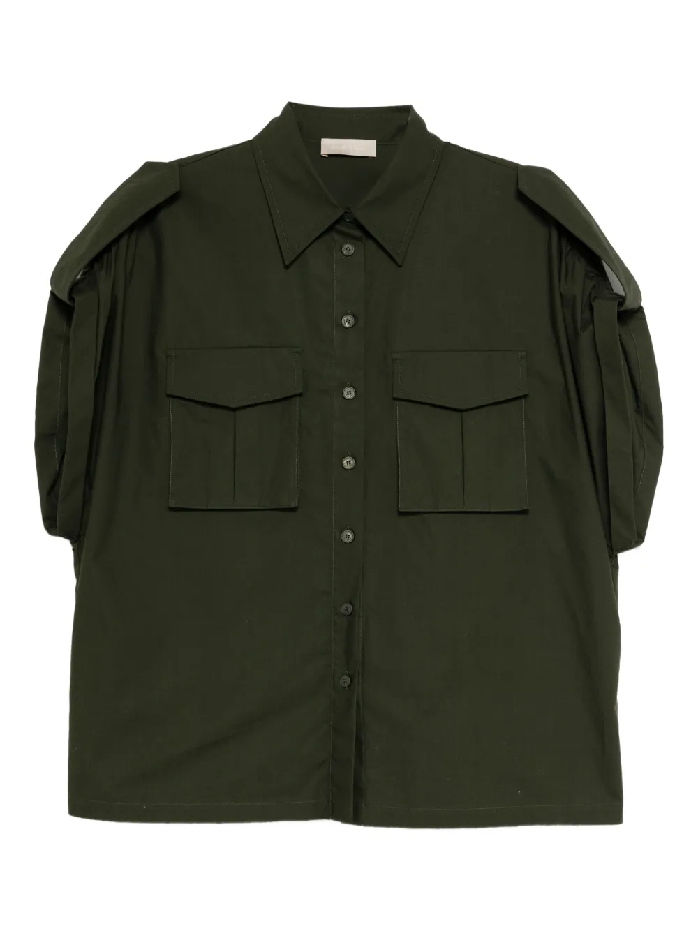 Elie Saab cotton poplin shirt Groen