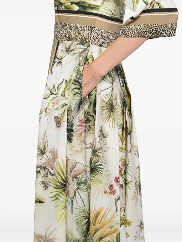 Elie Saab Savannah-print Dress - Green