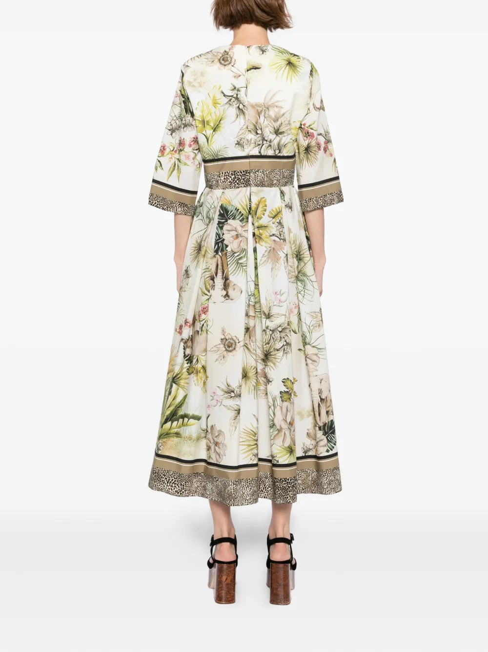 Elie Saab Jurk met print Groen