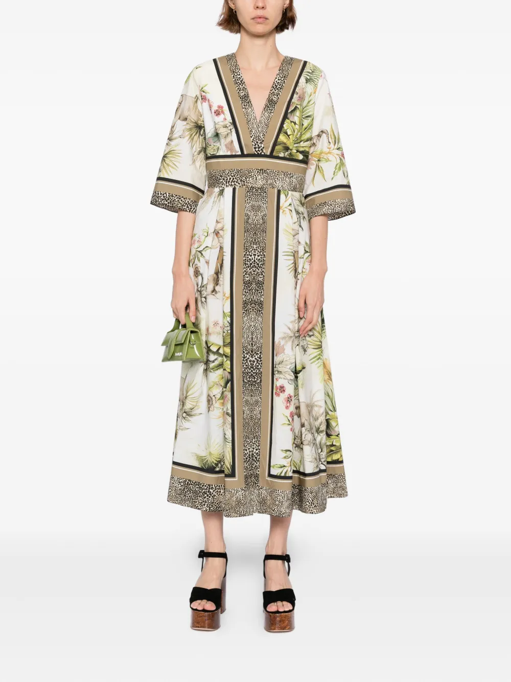 Elie Saab Jurk met print Groen