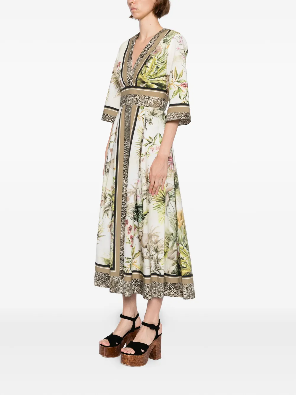 Elie Saab Jurk met print Groen