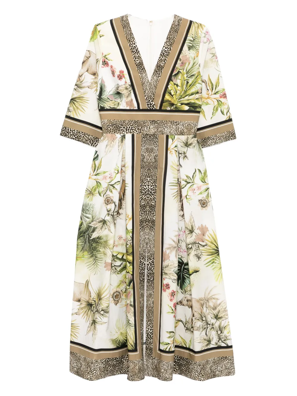 Elie Saab Jurk met print Groen