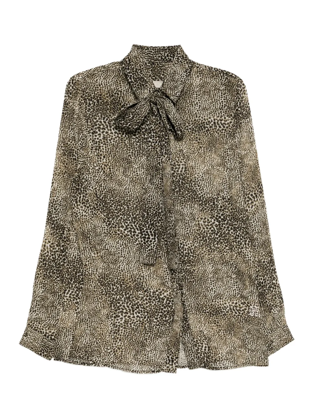 Elie Saab animalier-print shirt Bruin