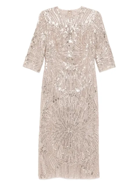 Elie Saab vestido midi bordado