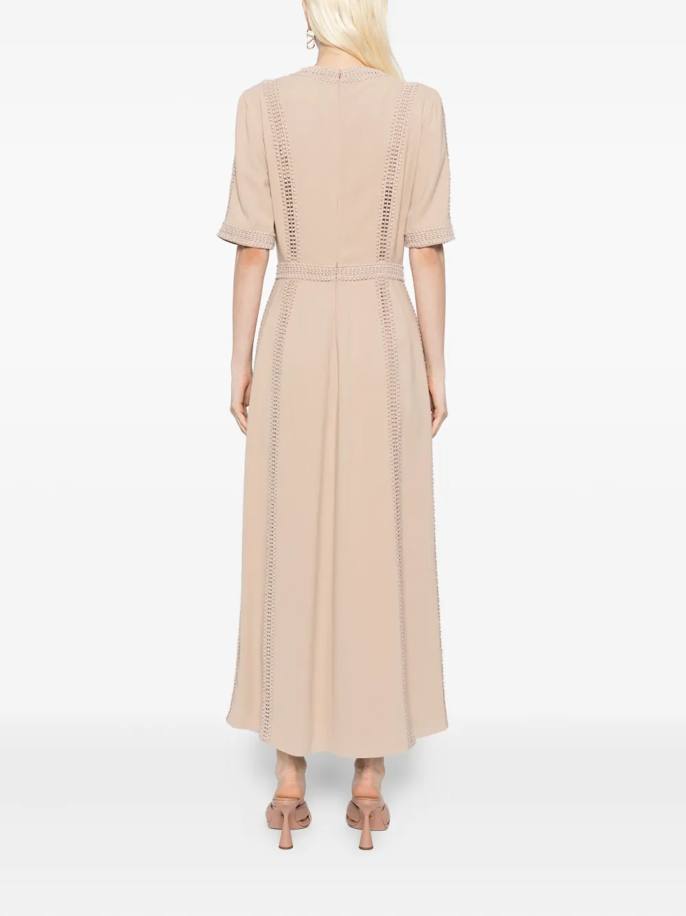 Elie Saab embellished-trim dress Bruin