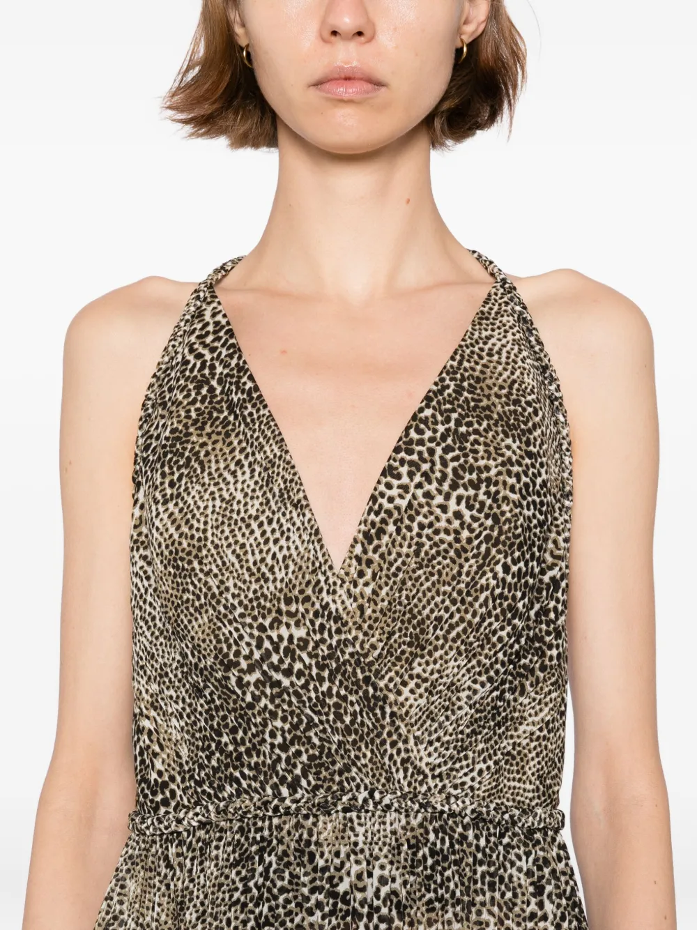 Elie Saab Jurk met dierenprint Bruin