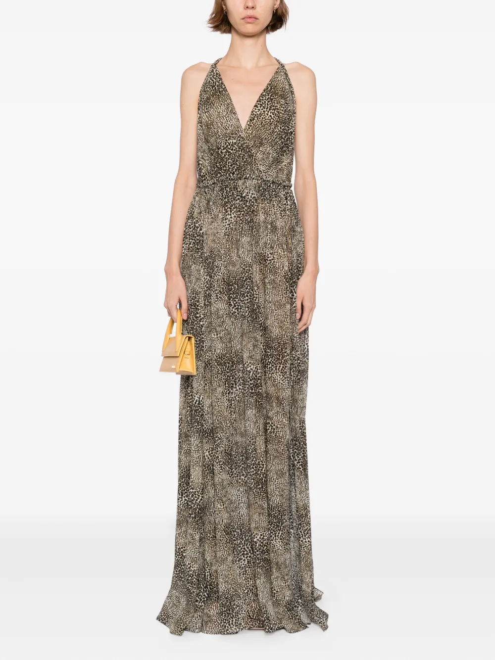 Elie Saab Jurk met dierenprint Bruin