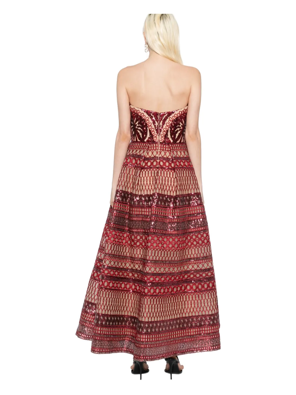 Elie Saab Jurk met geborduurd hart Rood