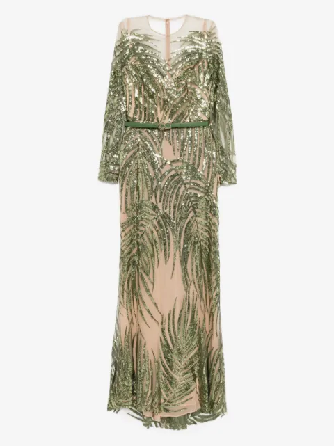 Elie Saab embroidered tulle long dress