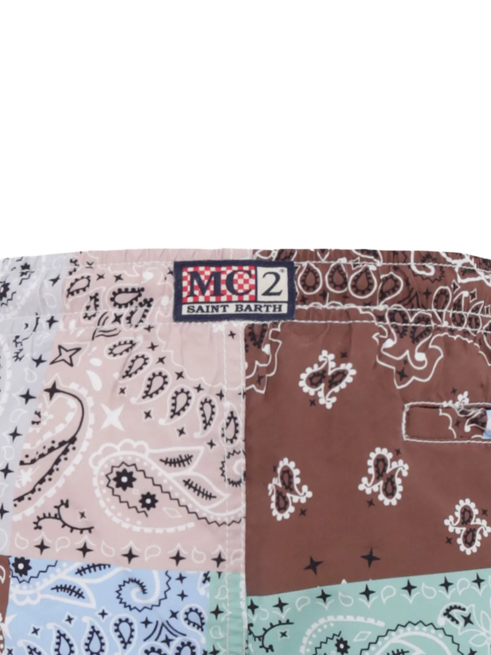MC2 Saint Barth Kids Zwembroek met paisley-print Blauw