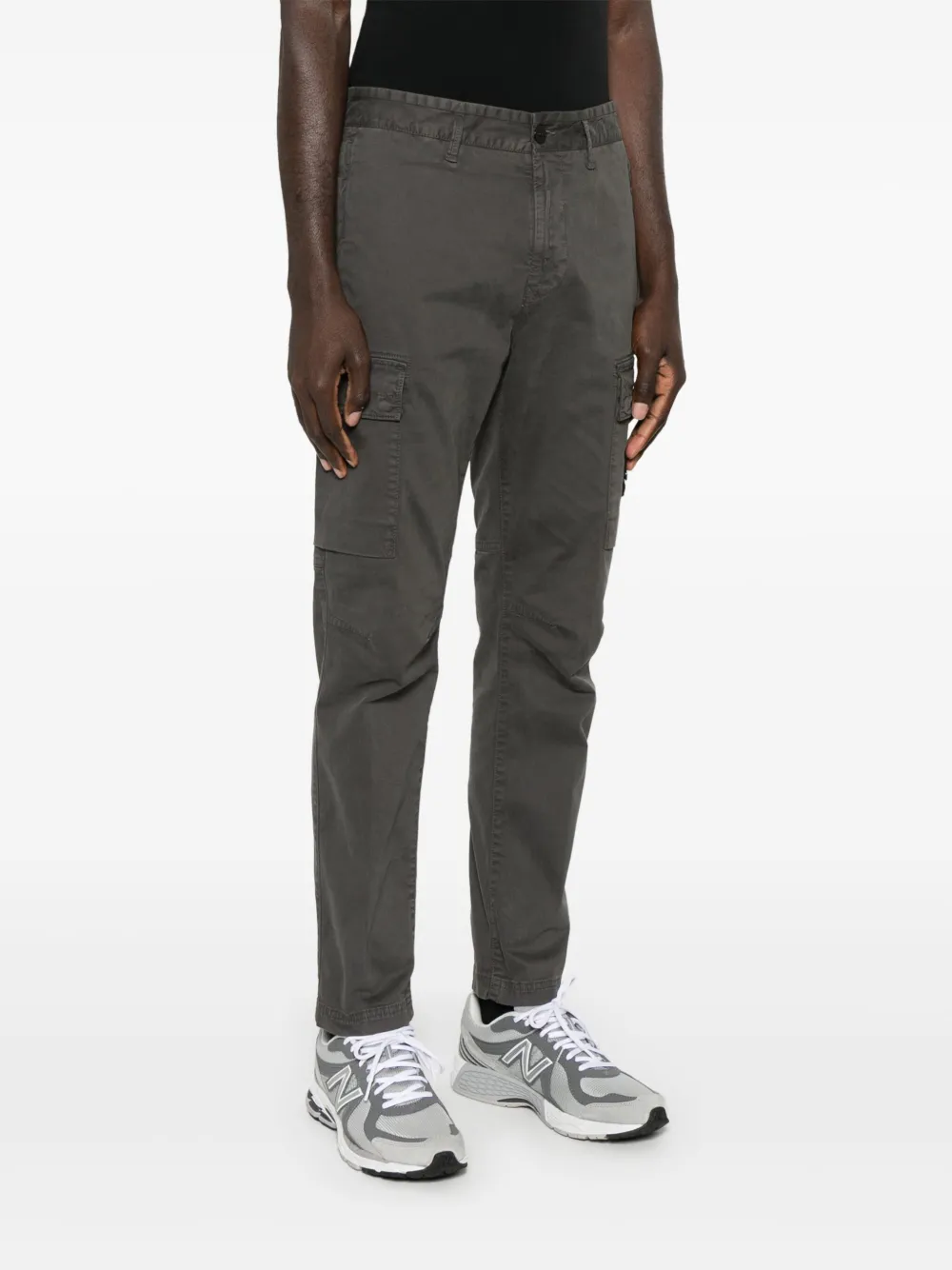 Stone Island Broek met Compass-logopatch Grijs