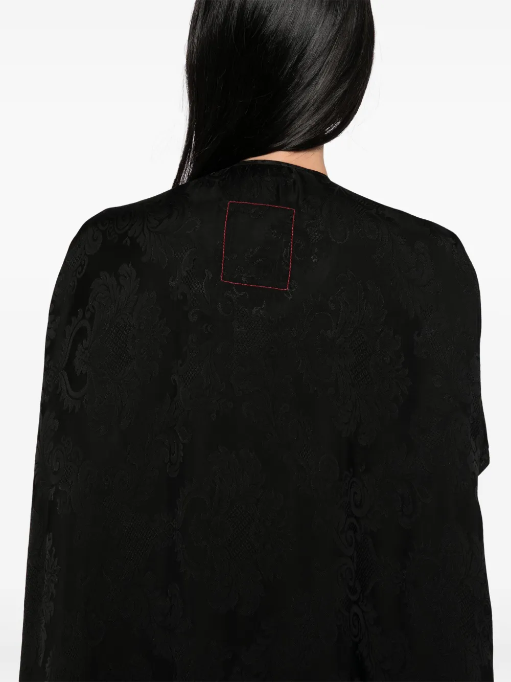 Uma Wang Jurk met bloemenprint Zwart