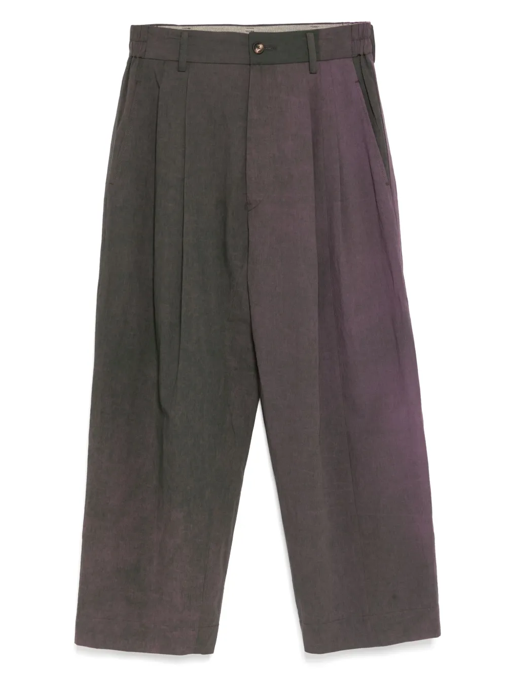 Ziggy Chen Collaged broek met wijde pijpen | Paars | Image 1