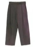 Ziggy Chen Collaged Wide Leg trousers - Purple
