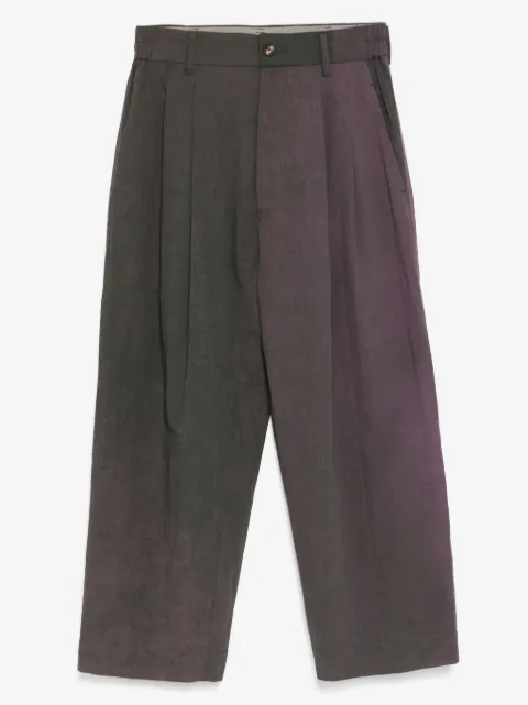 Ziggy Chen Collaged Wide Leg trousers