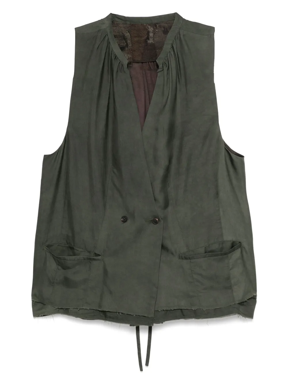 Ziggy Chen double-breasted waistcoat | Green | Image 1