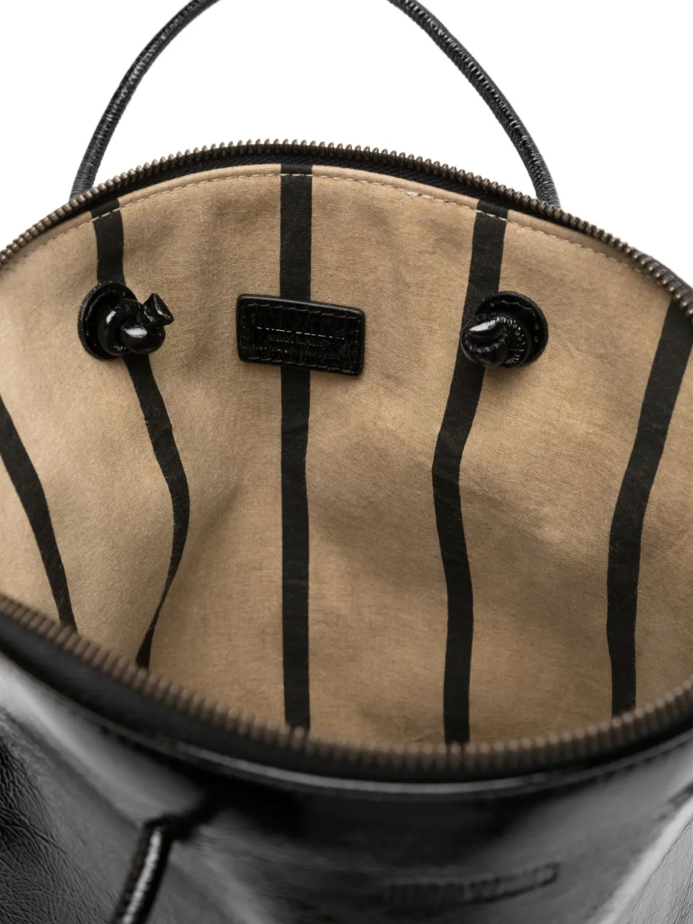 Uma Wang Soft medium clutch BLACK MUSTARD