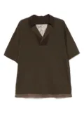 Ziggy Chen lapel-collar short-sleeves T-shirt - Green