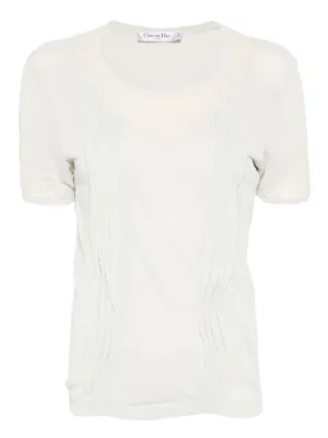 Christian Dior Pre-Owned logo-print T-shirt | White | FARFETCH RO