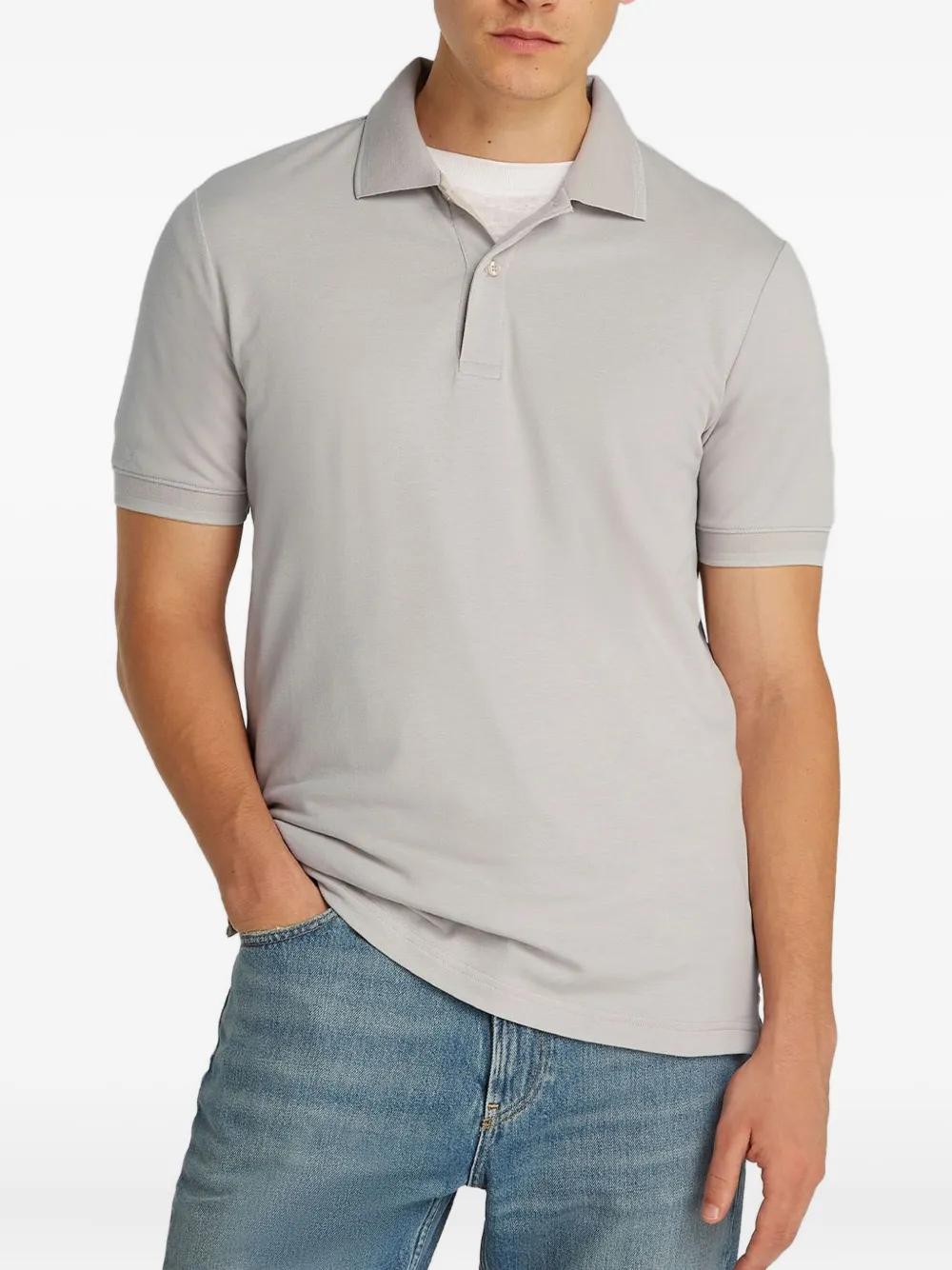 Calvin Klein short-sleeve polo shirt - Beige