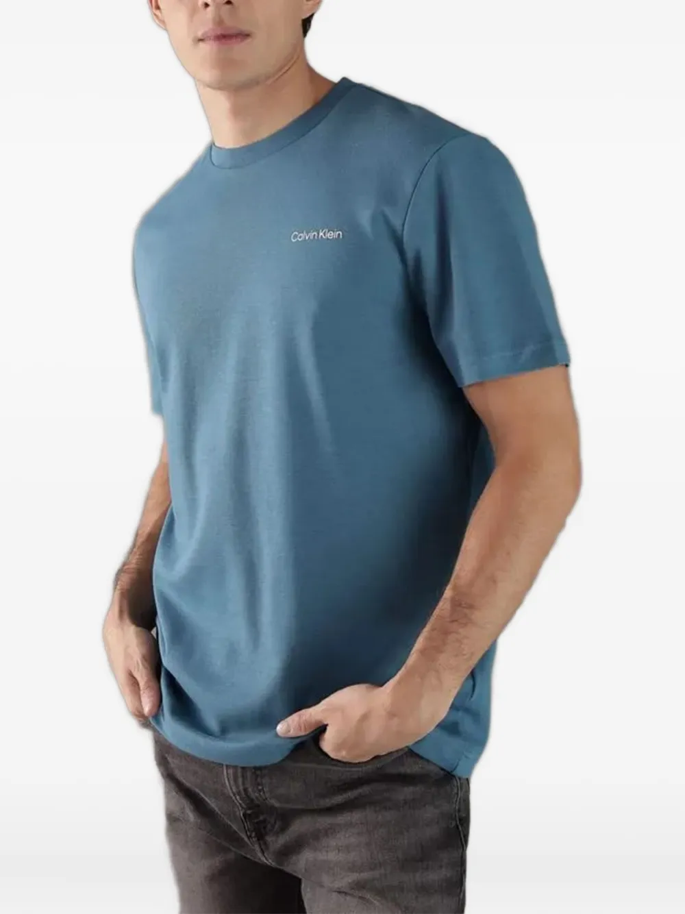 Calvin Klein playera de algodón con diseño entrelazado | Playeras | Image 2