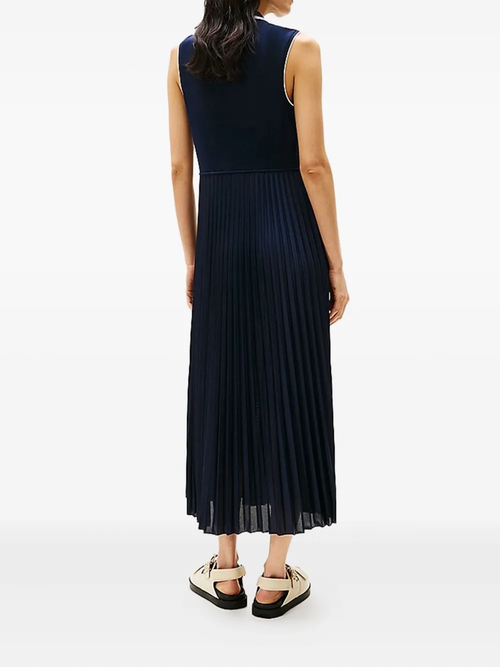 Tommy Hilfiger Geplooide midi-jurk Blauw