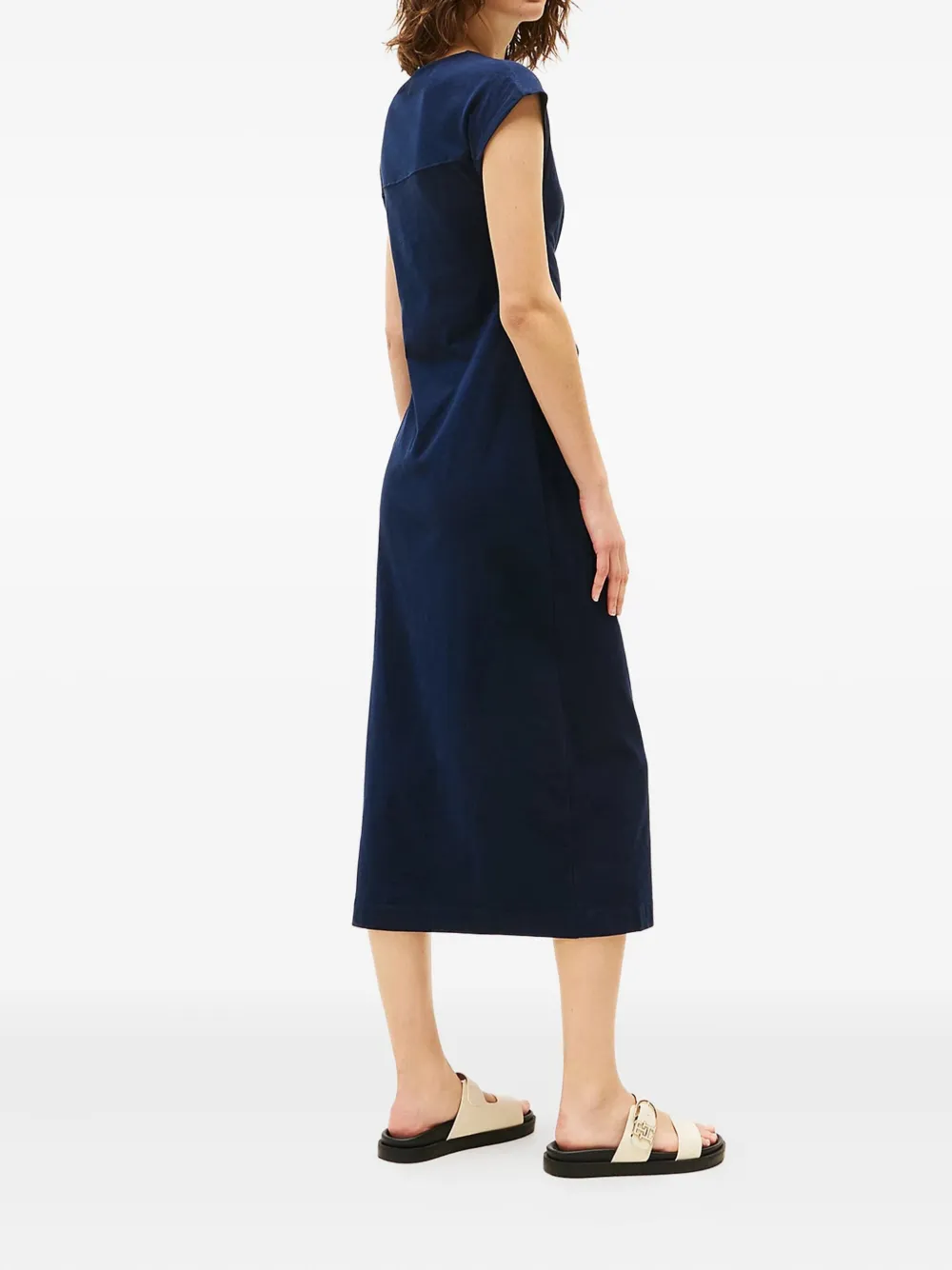 Tommy Hilfiger Katoenen midi-jurk Blauw