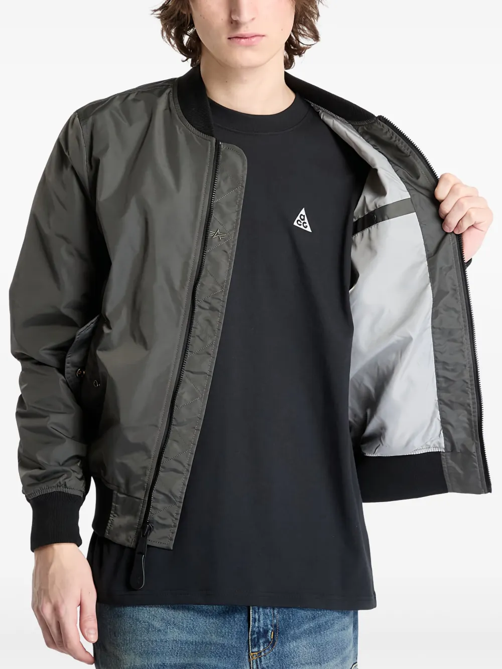 ALPHA INDUSTRIES ZIP-UP BOMBER JACKET