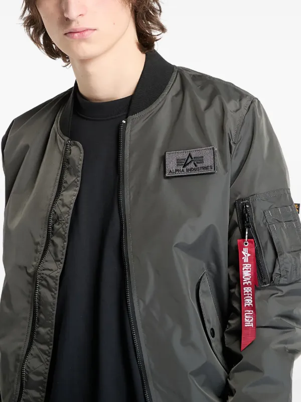 Alpha Industries zip-up Bomber Jacket | Grey | FARFETCH