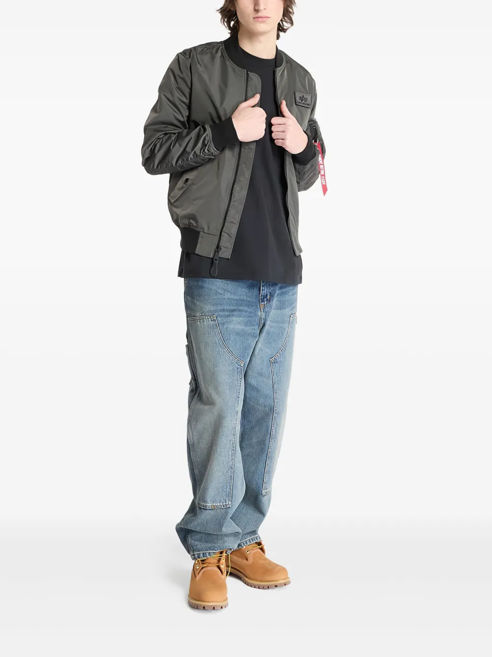 ALPHA INDUSTRIES ZIP-UP BOMBER JACKET