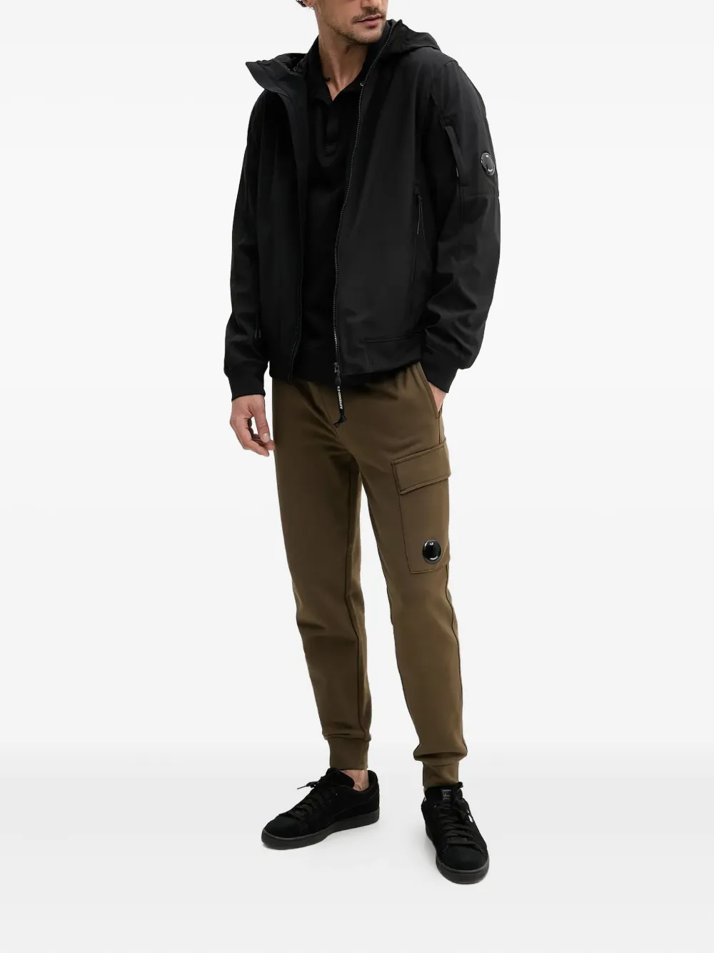 C.P. Company Sweater met Lens-detail Zwart