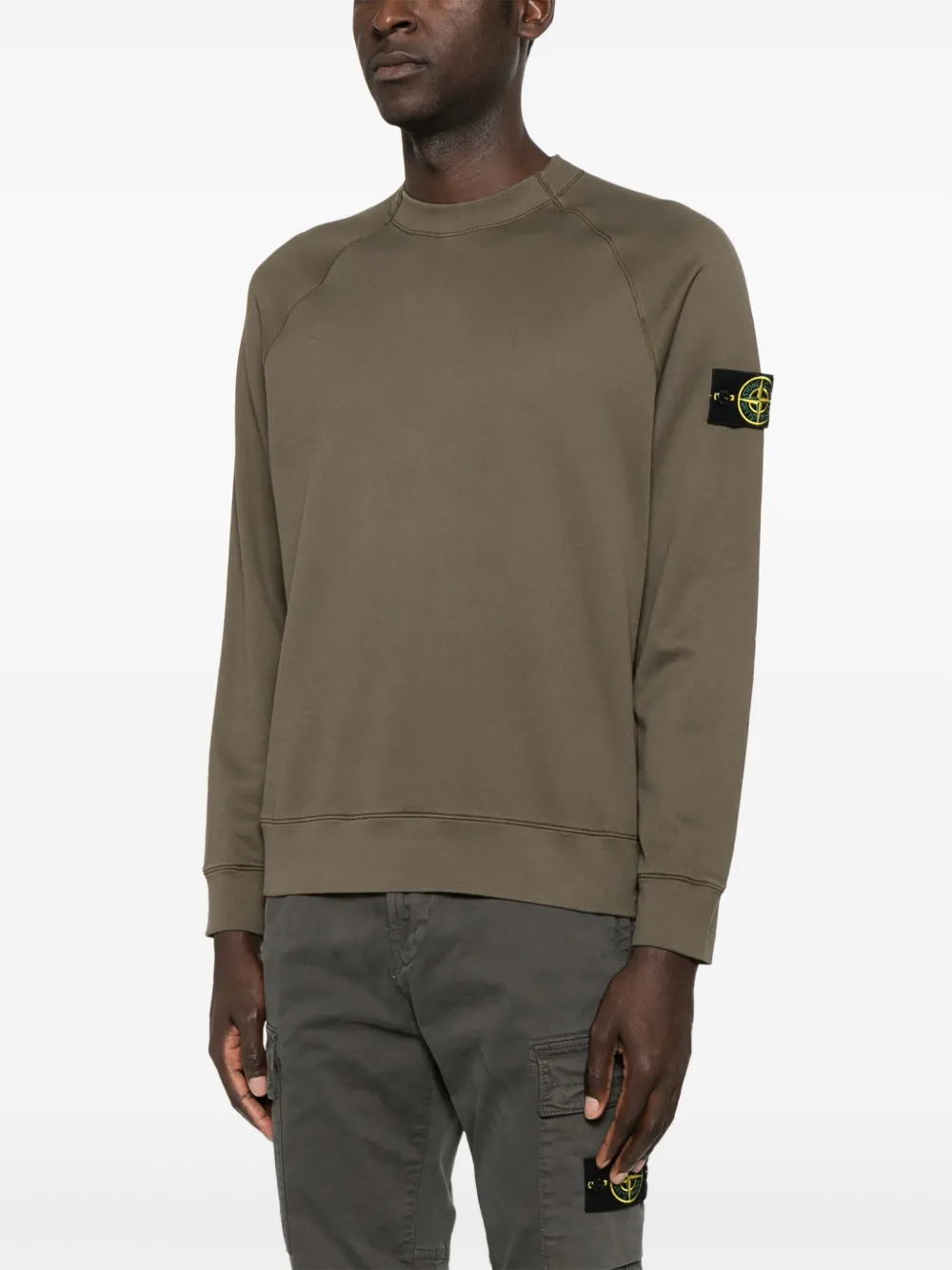 Stone Island Sweater met Compass-logopatch Groen