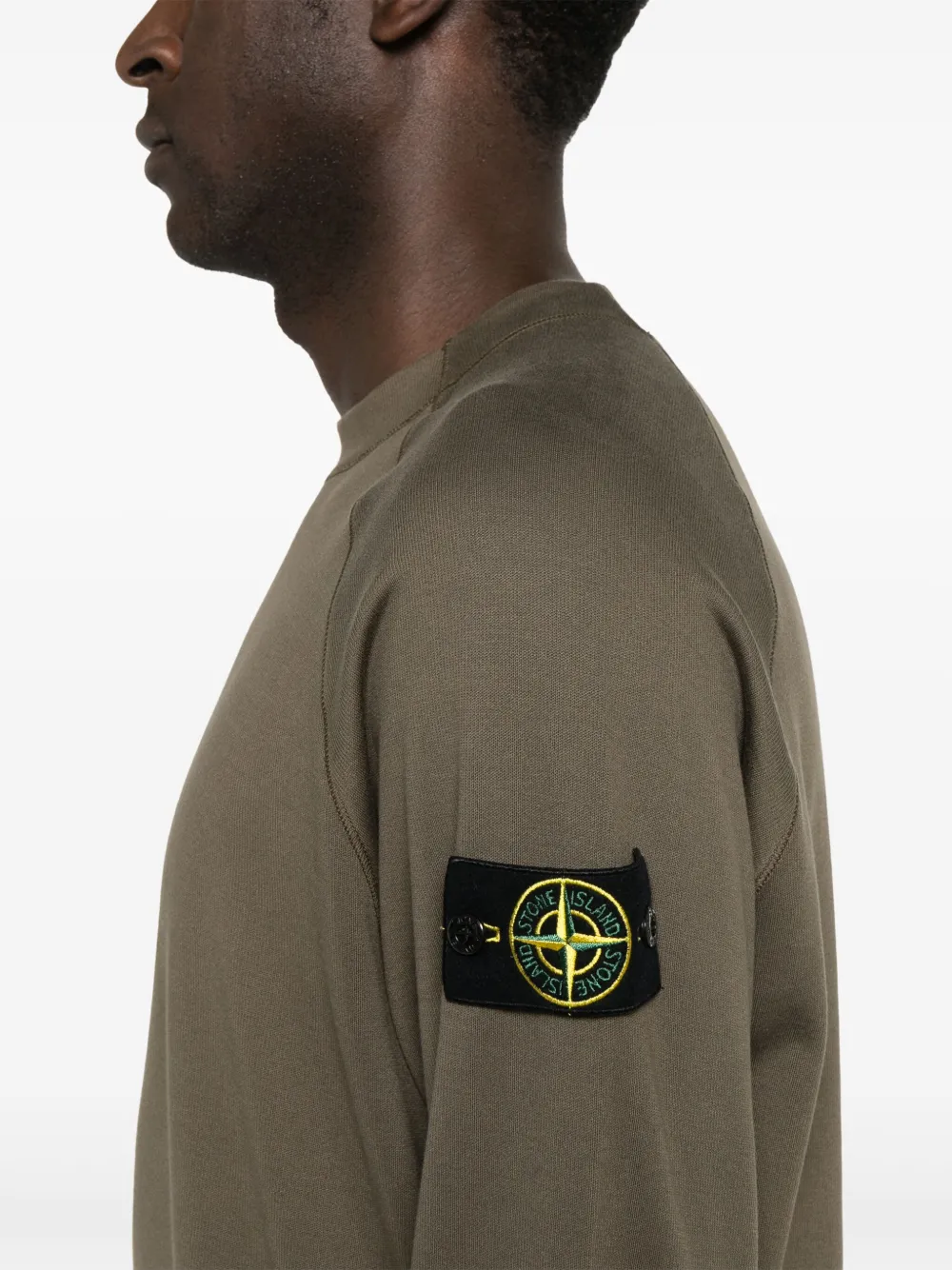 Stone Island Sweater met Compass-logopatch Groen