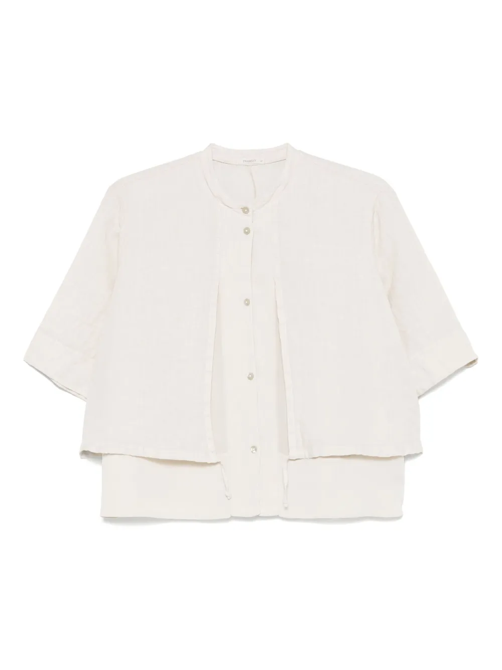 Transit drawstring shirt Beige